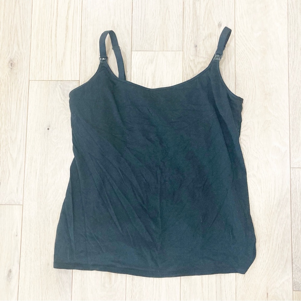 Auden Black Fitted Sleeveless Nursing Camisole